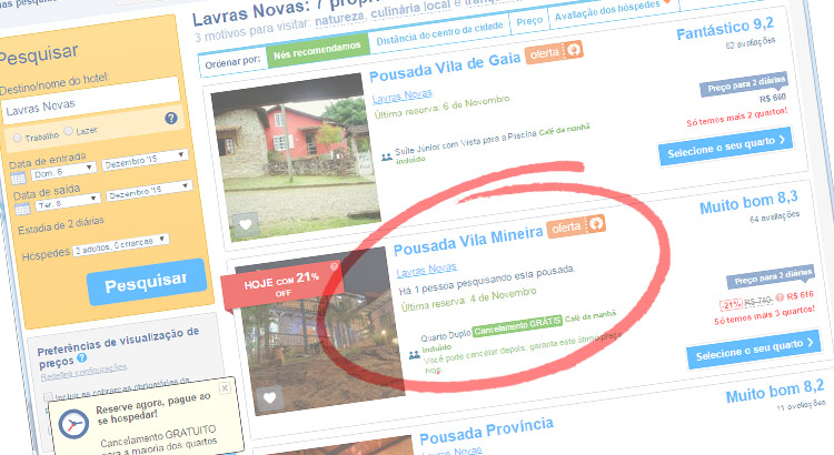 Como encontrar pousadas e hotéis baratos
