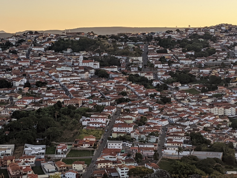 Pôr-do-sol no Cruzeiro da Serra Diamantina